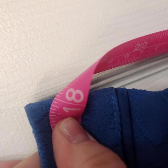 ROMY Royal Blue Floral Textured Pencil Skirt - Size Large - Picture 4 of 7